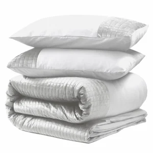 Voodipesukomplekt VELVET BAND 100% mikrofiiber, valge