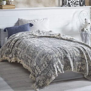 BOHORIAÂ® muslin voodikate "Love Obsidian" 170x230cm