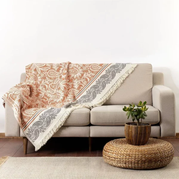 Pleed DOLCE 100% Türgi puuvill, oranž 150x210cm